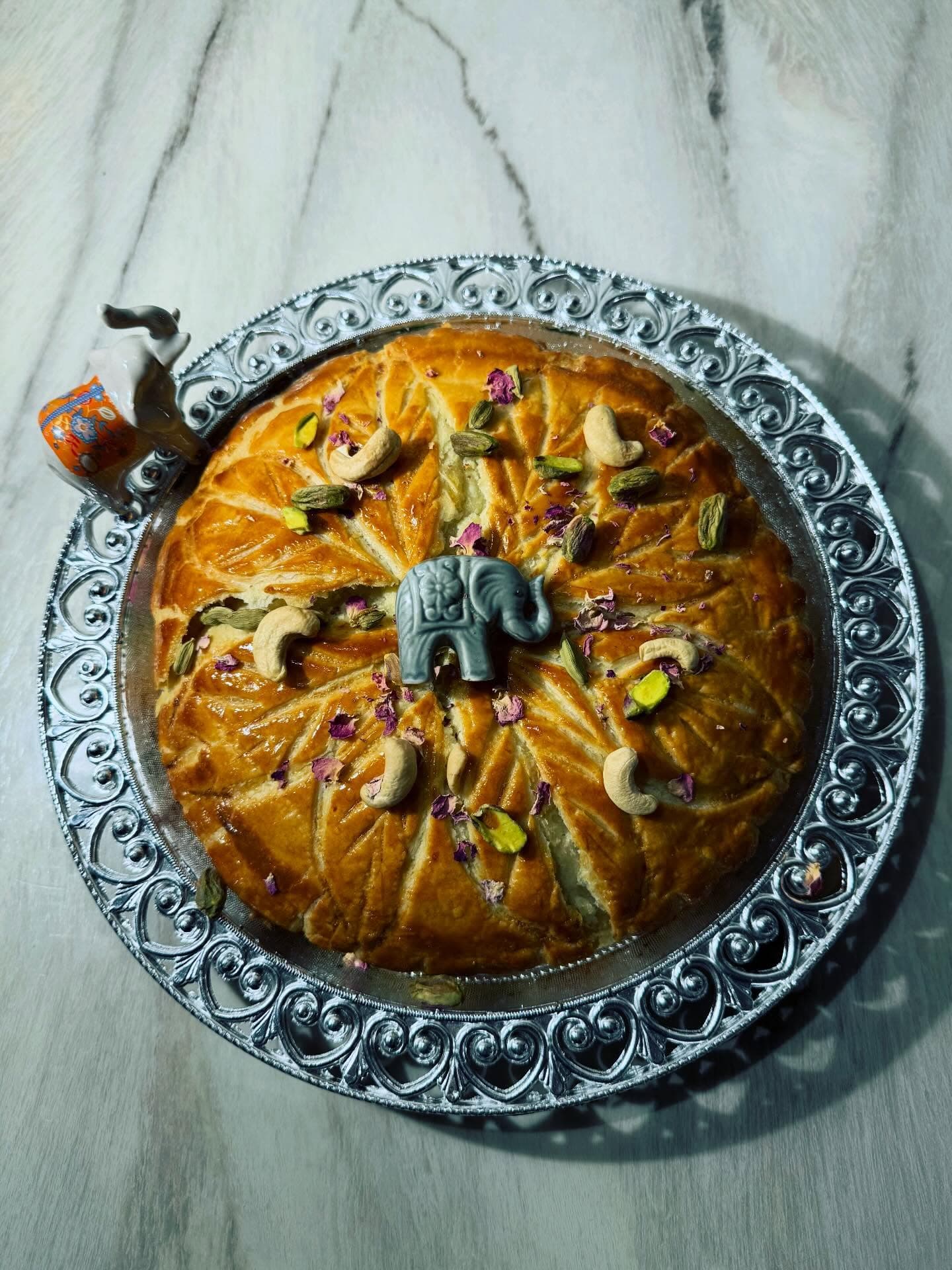Galette du Maharaja with almond cashew frangipane and cardamom